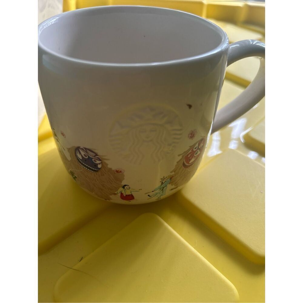Original Starbucks Korea Heritage Collection Dancing Lion Coffee Tea Mug